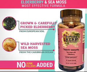 3 Month Supply-Superb Immunity (Sea Moss & Herb Capsules)