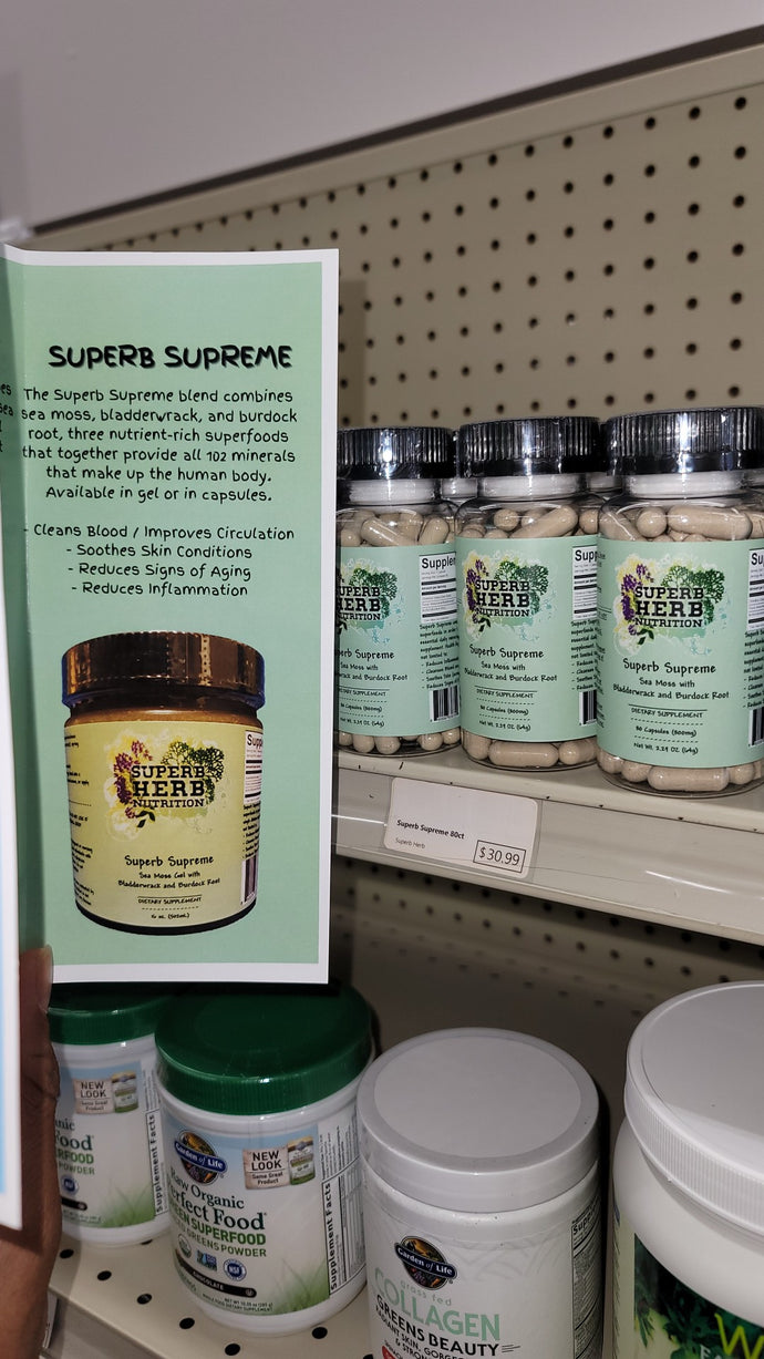 3 Month Supply-Superb Supreme (Sea Moss & Herb Capsules)